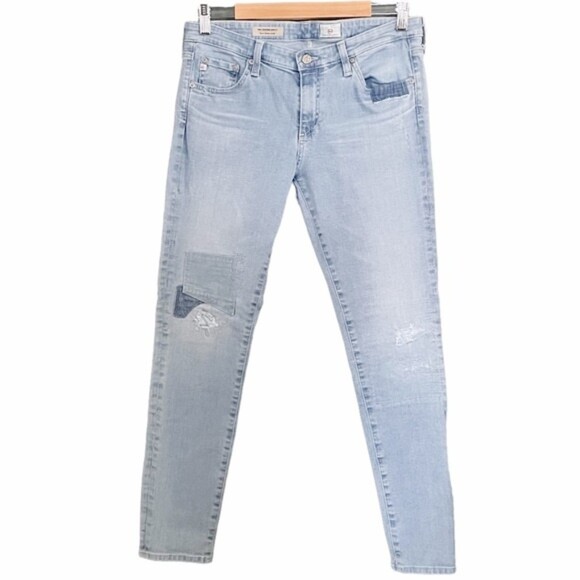 AG Adriano Goldschmied Jeans The Legging Ankle Light Wash Patches Size 31 | 12 - Picture 13 of 13